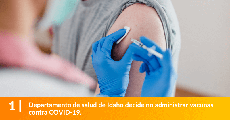 Departamento de salud de Idaho decide no administrar vacunas contra COVID-19.