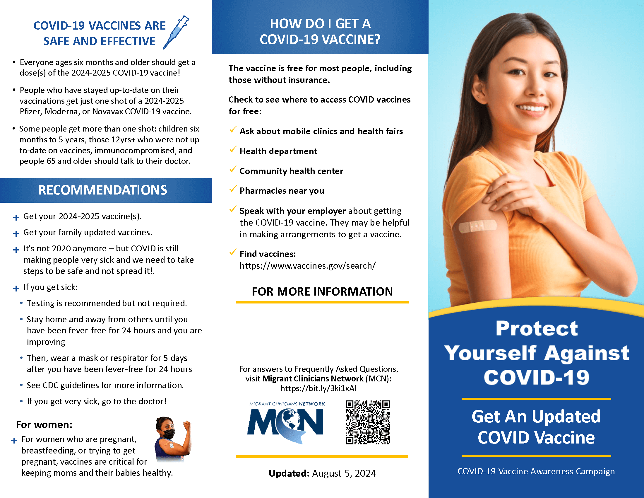 Protect Yourself Against COVID-19 Trifold