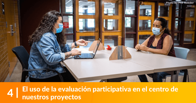 El uso de la evaluación participativa en el centro de nuestros proyectos