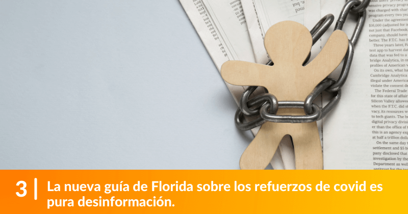 La nueva guía de Florida sobre los refuerzos de covid es pura desinformación.  