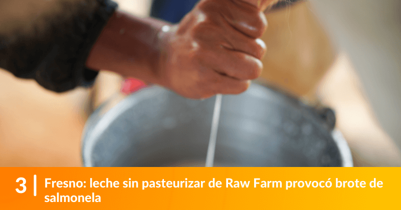 Fresno: leche sin pasteurizar de Raw Farm provocó brote de salmonela