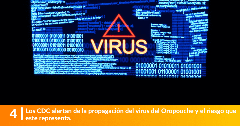 Los CDC alertan de la propagación del virus del Oropouche y el riesgo que este representa.