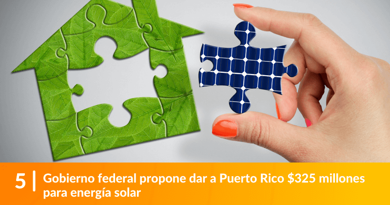 Gobierno federal propone dar a Puerto Rico $325 millones para energía solar