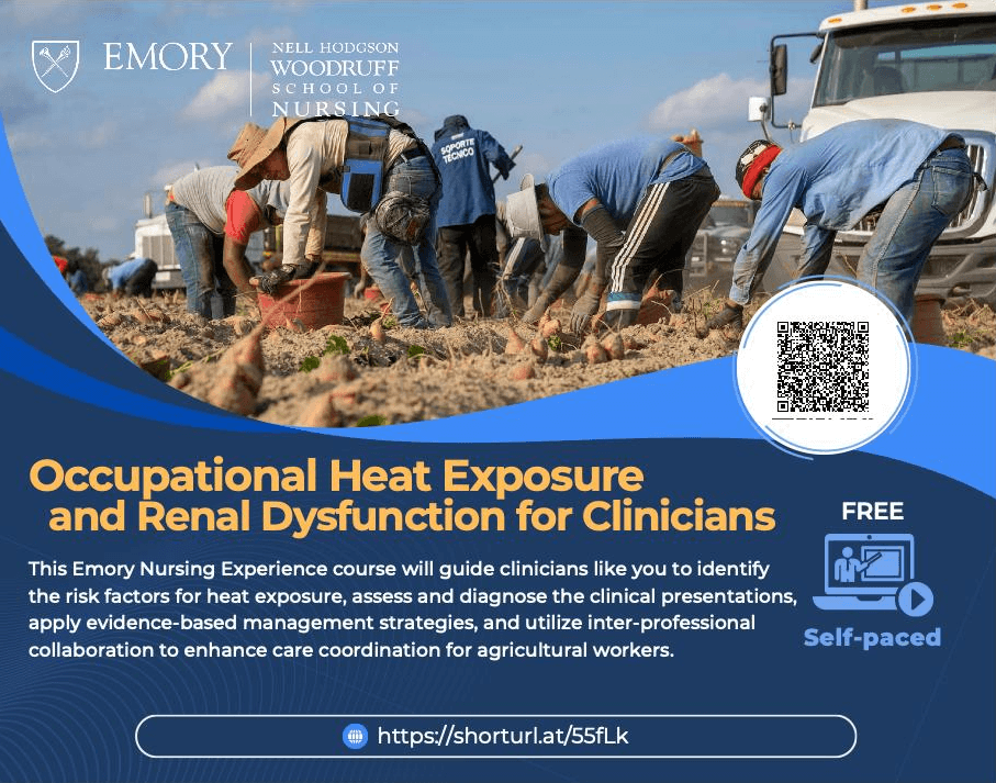 Emory University's Self-Paced 'Occupational Heat Exposure and Renal Dysfunction for Clinicians' course.