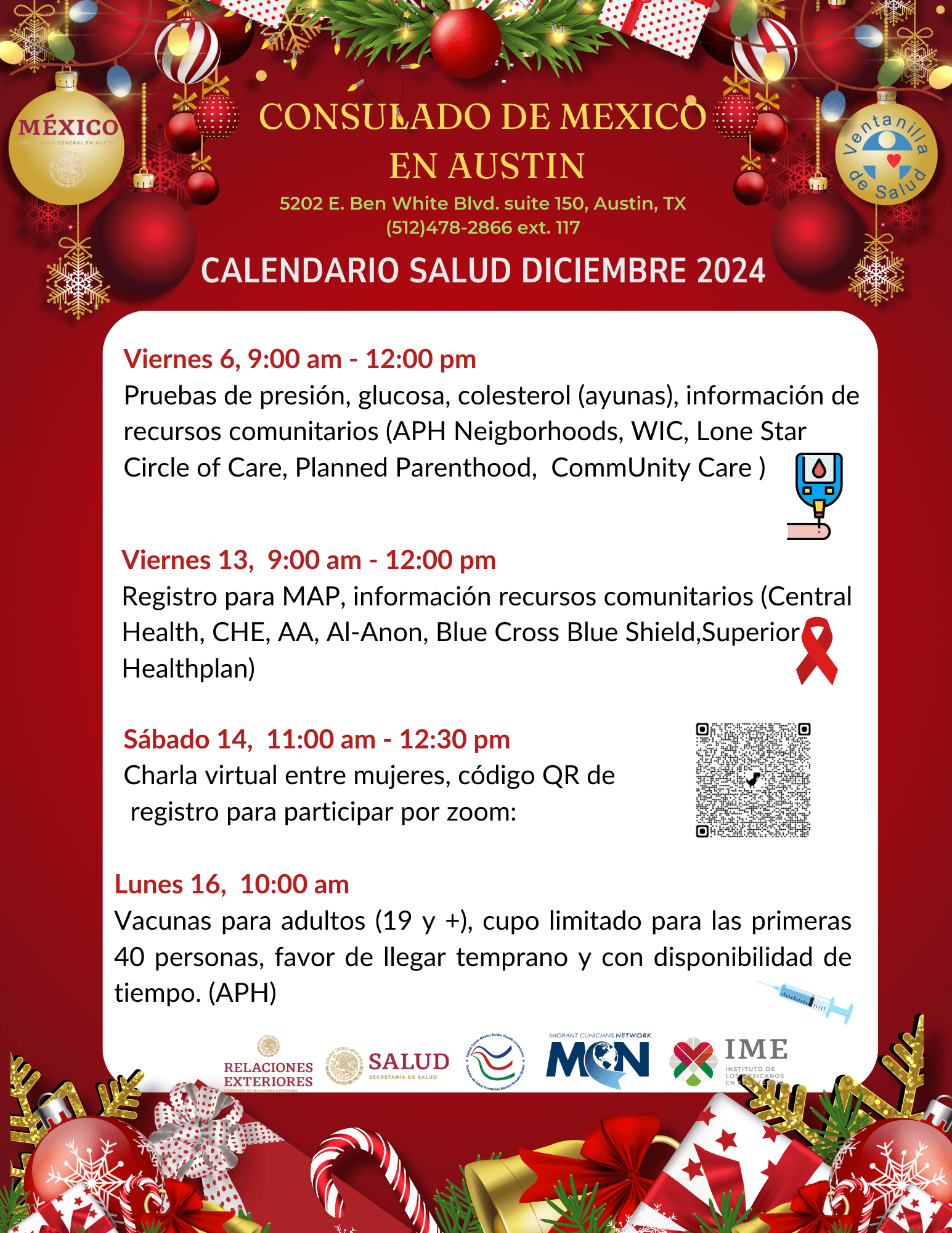 VdS calendar of events for December.