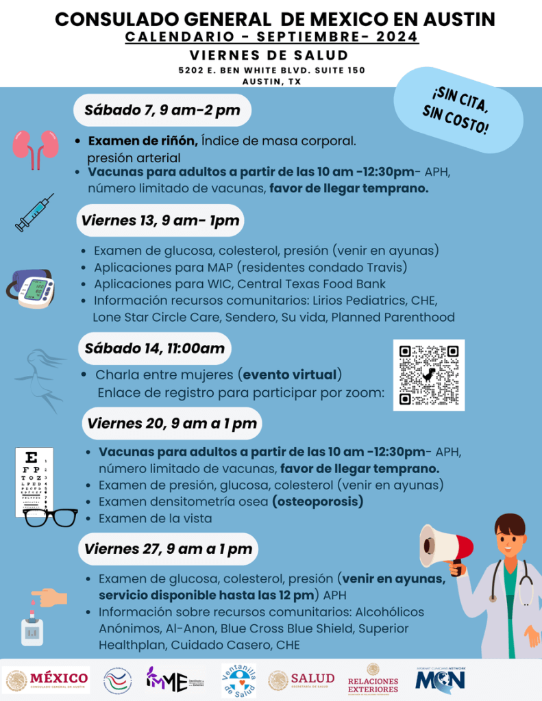 VdS schedule of events for September.