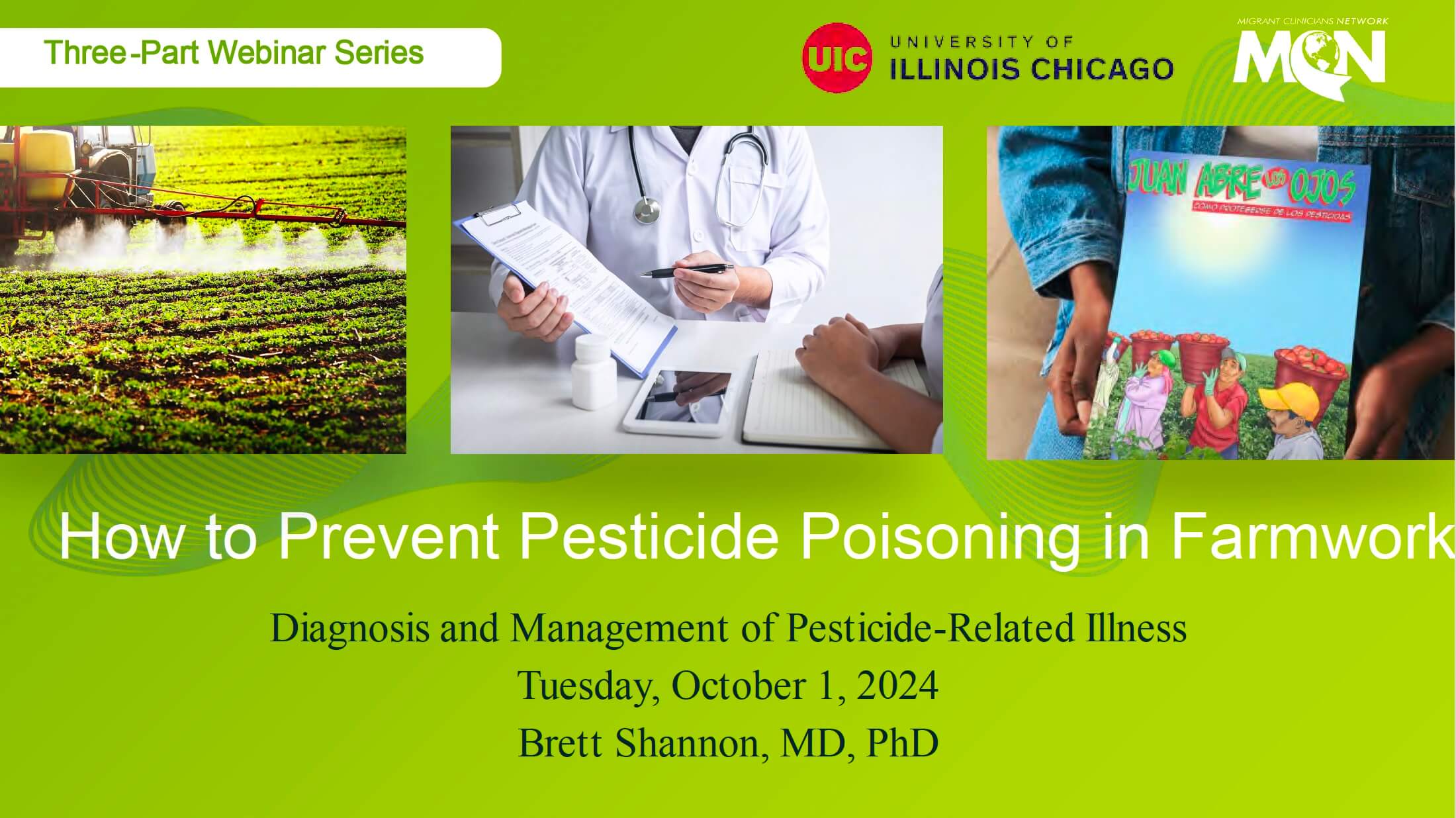 Three part series cover image for pesticide prevention webinars